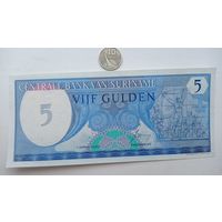 Werty71 Суринам 5 гульденов 1982 UNC Банкнота