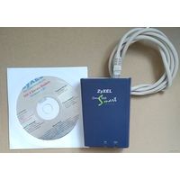 Модем - ZyXEL Omni 56K Smart + диск. Made in Taiwan.