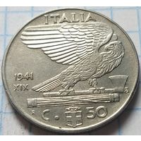 Италия 50 чентезимо, 1941   магнит      ( 3-5-1 )