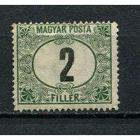 Венгрия - 1920 - Цифры 2f. Portomarken - [Mi.52p] - 1 марка. MH.  (Лот 11Dt)