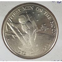 Маршалловы острова 5 долларов 1989  20 лет первому человеку на Луне