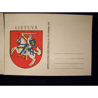 Литва 1992 почтовая карточка Герб Погоня