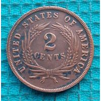 США 2 цента 1870 года. Новогодняя распродажа!