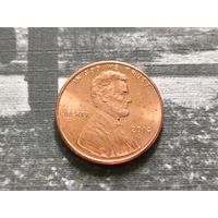 США. 1 цент 2014, б/б (Lincoln Cent).