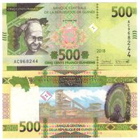 Гвинея 500 франков 2022 год UNC  (НОВЫЙ ДИЗАЙН)