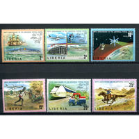 Либерия - 1974г. - 100 лет Всемирного почтового союза - полная серия, MNH [Mi 907-912] - 6 марок