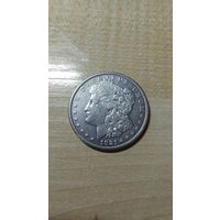 США 1 доллар 1921 и 1885 (В комплекте) год Доллар Моргана