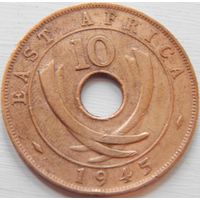 3. Британская Восточная Африка 10 центов 1945 год