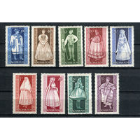 Венгрия - 1963 - Национальные костюмы - [Mi. 1954-1962] - полная серия - 9 марок. MNH.