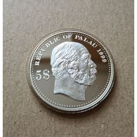 Республика Палау, Германский Камерун 5 долларов 1999 (серебро), REPUBLIC OF PALAU 1999 DEUTCH KAMERUN 5$
