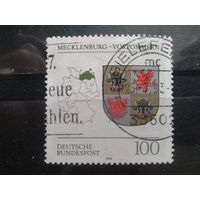 Германия 1993 герб Мекленбург-Уорена Михель-0,9 евро гаш