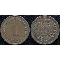 YS: Германия, Рейх, 1 пфенниг 1913A, KM# 10 (2)