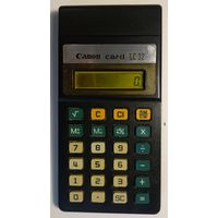 Ретро- калькулятор, конец 80-х, Canon card LC-32, Japan
