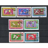 Спорт Футбол Монголия 1970 год серия из 7 марок