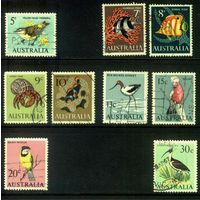 Австралия 1966 Mi# 362-373 Птицы и морская жизнь. Гашеная (AU09) н/с