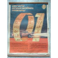 Плакат СССР 1976. Пожарная безопасность.