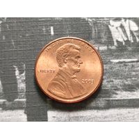 США. 1 цент 2003, б/б (Lincoln Cent).