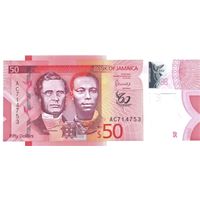 Ямайка. 50 долларов 2022 г. 60 лет независимости. Полимер.