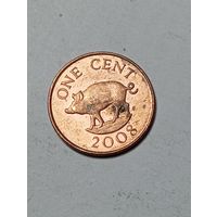 Бермуды 1 цент 2008 года .