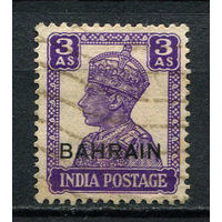 Бахрейн - 1942/1945 - Король Георг VI 3A с надпечаткой BAHRAIN  - [Mi.43] - 1 марка. Гашеная.  (Лот 84DL)