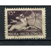 Польша - 1948 - Кентавр с луком. Авиамарка 15Zt - [Mi.479] - 1 марка. Гашеная.  (Лот 48ES)-T5P17