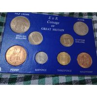Великобритания набор монет 1966г. 8 штук unc