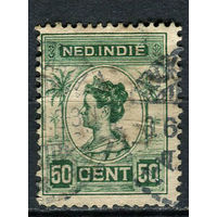 Нидерландская Индия - 1913/1914 - Королева Вильгельмина 50С - [Mi.122] - 1 марка. Гашеная.  (Лот 76EX)-T25P5