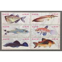 Бразилия 1988г рыбы