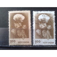 Индия 1980, 1983 2 выпуска марки стандарт Хлопок