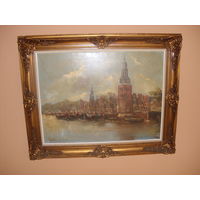 Картина старый Амстердам (Голландия)