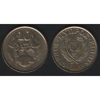 Кипр km56.2 10 центов 1990 год (10-контур) (alb4-2