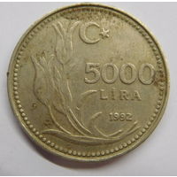 Турция 5000 лир 1992 г