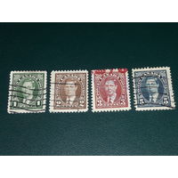 Канада 1937 Король Георг VI. 4 марки одним лотом