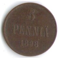 5 пенни 1898 год _состояние VF/XF