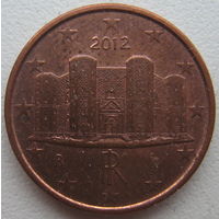 Италия 1 евроцент 2012 г.