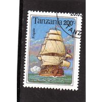 Танзания.Ми-1744. Серия Парусные корабли. Фрегат.1994.