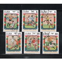 Куба-1986,(Мих.2979-2984) гаш., Спорт, ЧМ по футболу(полная серия)