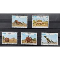 Куба.1987.Динозавры (5 марок)