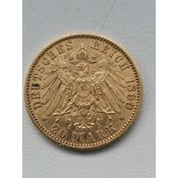 20 марок Германия 1890 год!