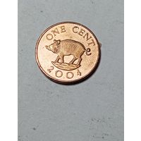 Бермуды 1 цент 2004 года .