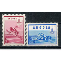Ангола - 1980г. - Летние олимпийские игры - 2 марки - полная серия, MNH, одна марка с отпечатком на клее [Mi 633-634]. Без МЦ!