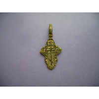 Крестик старинный, нательный 18-19 век бронза (Царская Россия)