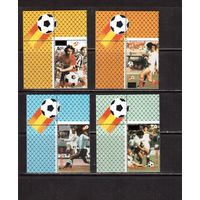 Бутан-1984 (Мих.899-902) , ** , Спорт, ЧМ по футболу, нов. ном.,