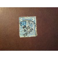 Штат Виктория 1899г.(колония Британии в Австралии).Королева Виктория и герб./44а/
