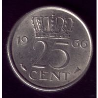 25 центов 1966 год Нидерланды