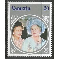 Вануату. 85 лет королеве Елизавете-матери.1985г. Mi#699.