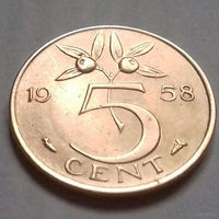 5 центов, Нидерланды 1958 г.