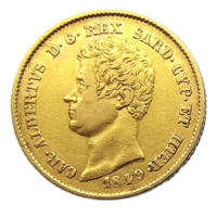 20 лир Сардиния 1849г.