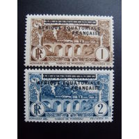 Франция. Французские колонии (Экваториальная Африка, среднее Конго) 1936 Mi:FR-EQ 11,12 виадук