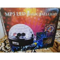 Светодиодный диско-шар MP3 Led Magic Ball Light с пультом